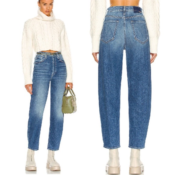 MOTHER SUPERIOR Jeans Curbside Ankle Cowboys Don’t Cry Blue Size 24